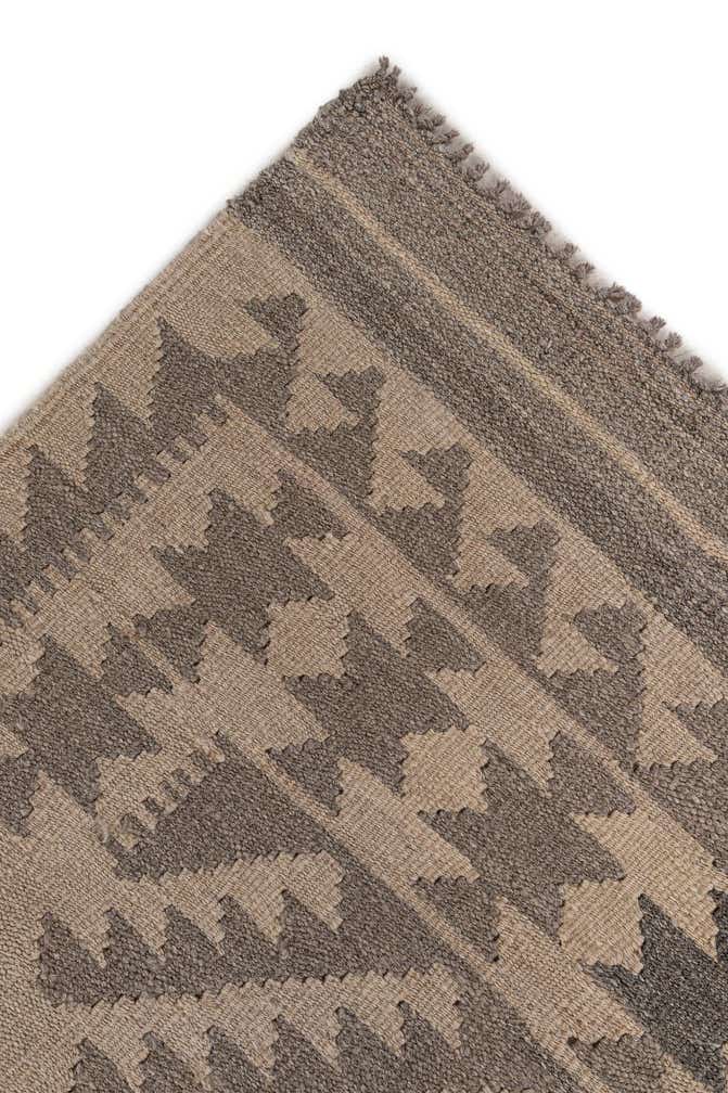 6' 8 x 9' 9 Hand Woven Kilim Maymana Wool Rug