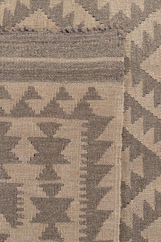 6' 8 x 9' 9 Hand Woven Kilim Maymana Wool Rug