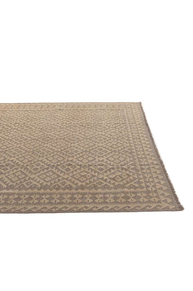 6' 8 x 9' 7 Hand Woven Kilim Maymana Wool Rug
