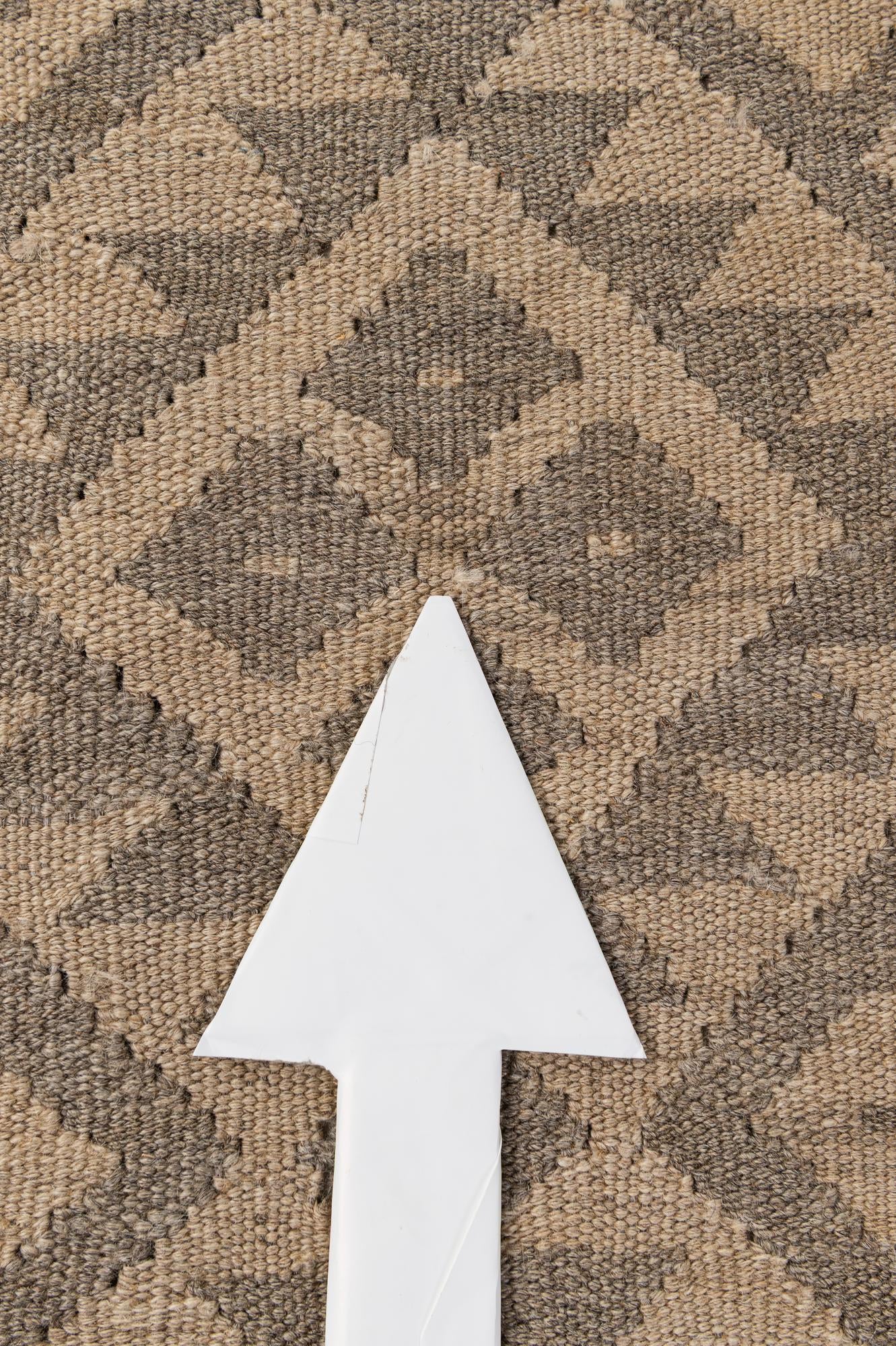6' 8 x 9' 7 Hand Woven Kilim Maymana Wool Rug