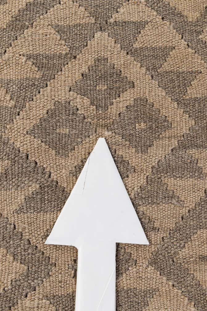 6' 8 x 9' 7 Hand Woven Kilim Maymana Wool Rug