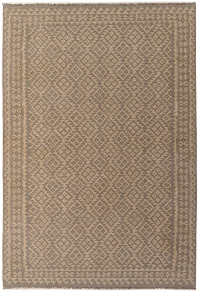 Detail image of 6' 8 x 9' 7 Hand Woven Kilim Maymana Wool Rug
