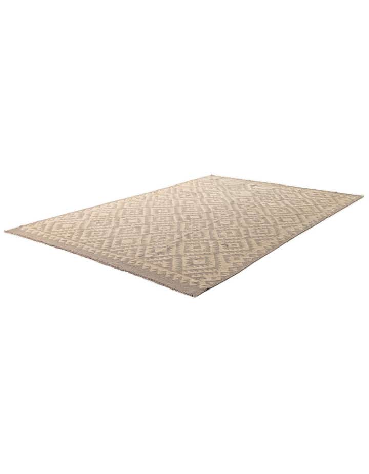 6' 6 x 9' 9 Hand Woven Kilim Maymana Wool Rug