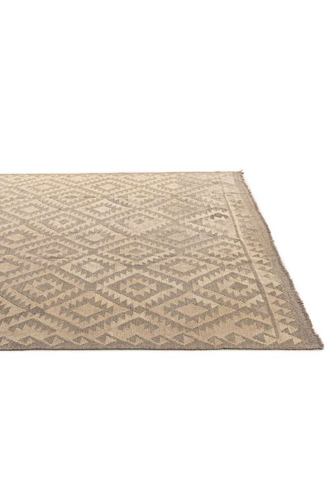 6' 6 x 9' 9 Hand Woven Kilim Maymana Wool Rug
