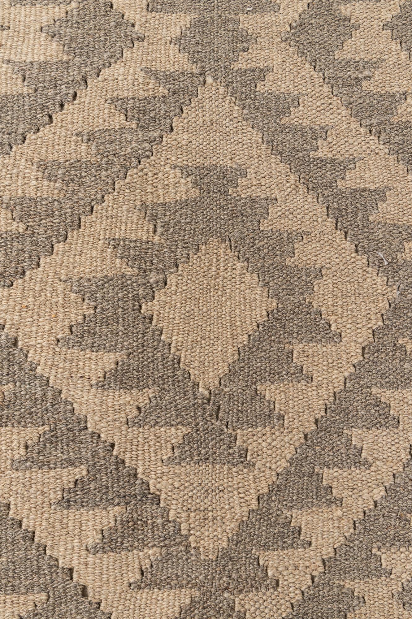 6' 6 x 9' 9 Hand Woven Kilim Maymana Wool Rug