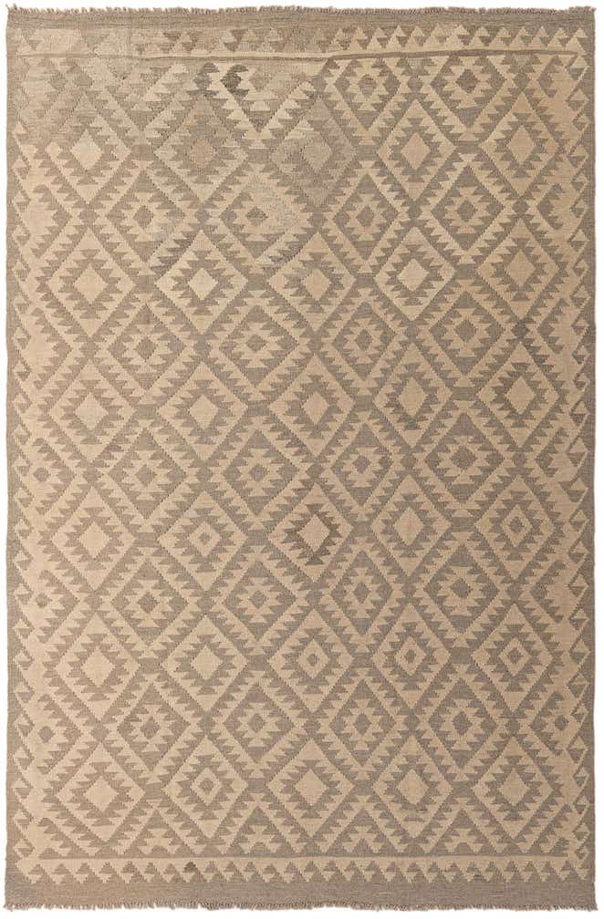 6' 6 x 9' 9 Hand Woven Kilim Maymana Wool Rug