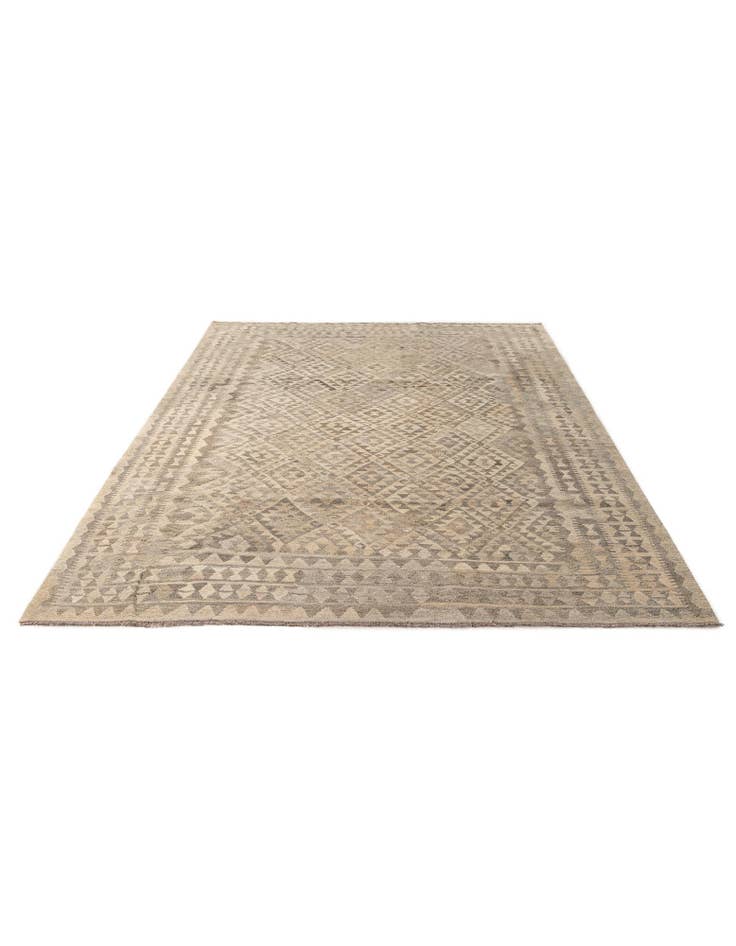 Detail image of 6' 8 x 9' 5 Hand Woven Kilim Maymana Wool Rug