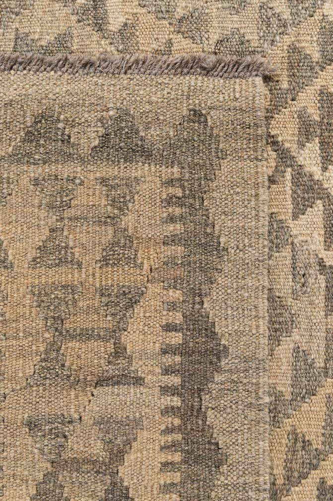 6' 8 x 9' 5 Hand Woven Kilim Maymana Wool Rug