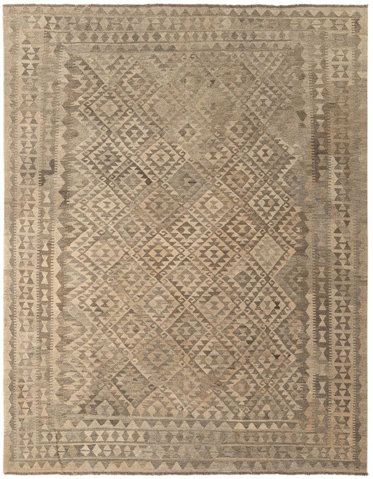 Detail image of 6' 8 x 9' 5 Hand Woven Kilim Maymana Wool Rug