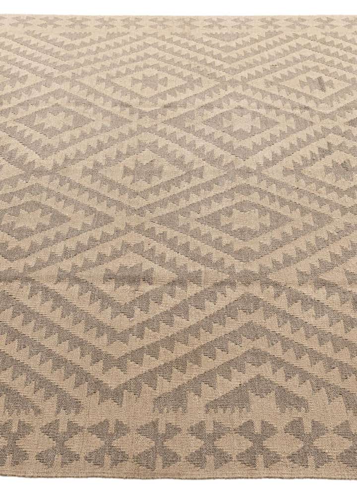 6' 8 x 9' 8 Hand Woven Kilim Maymana Wool Rug