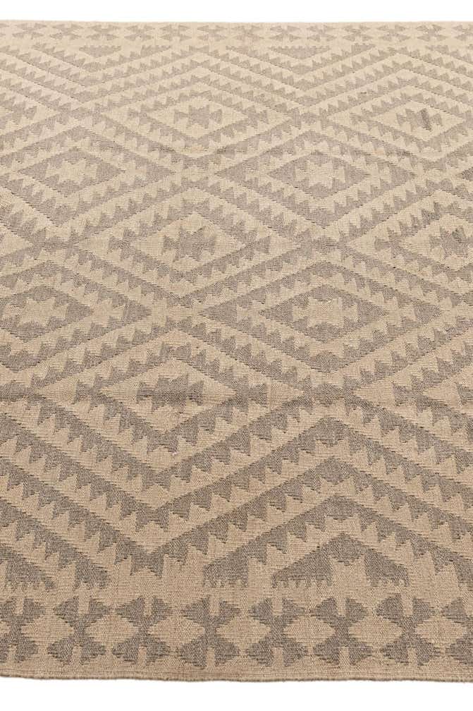 6' 8 x 9' 8 Hand Woven Kilim Maymana Wool Rug