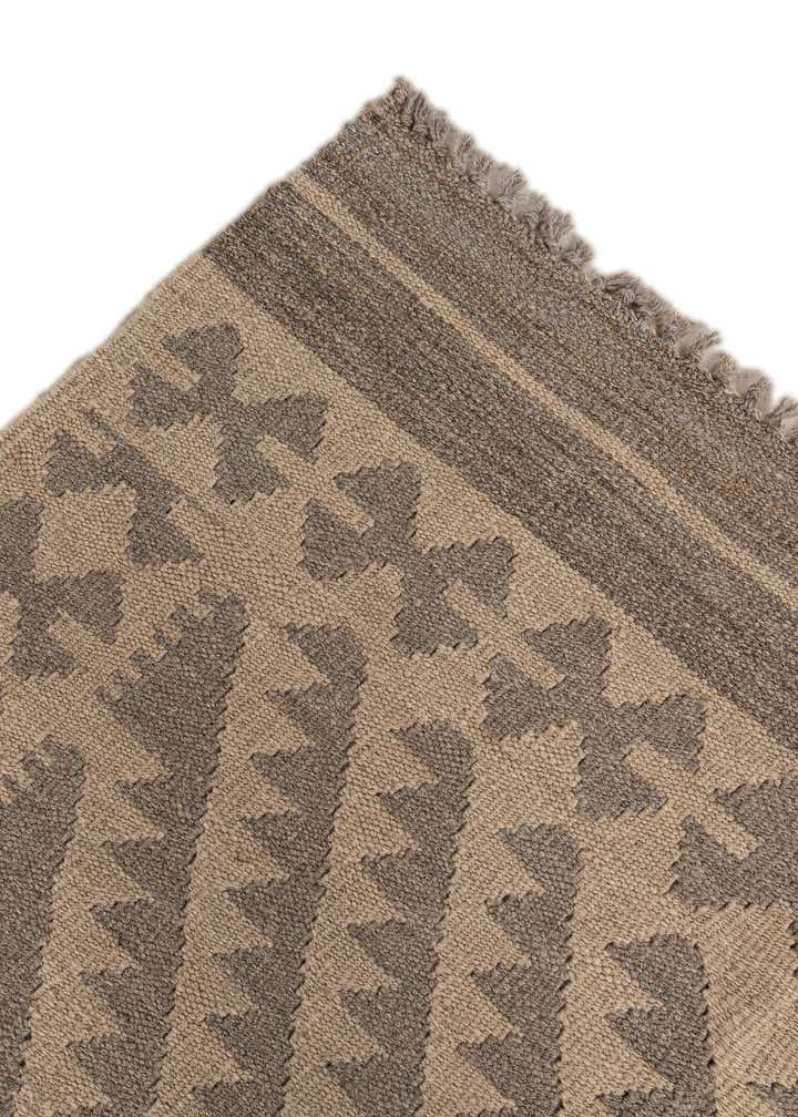 6' 8 x 9' 8 Hand Woven Kilim Maymana Wool Rug