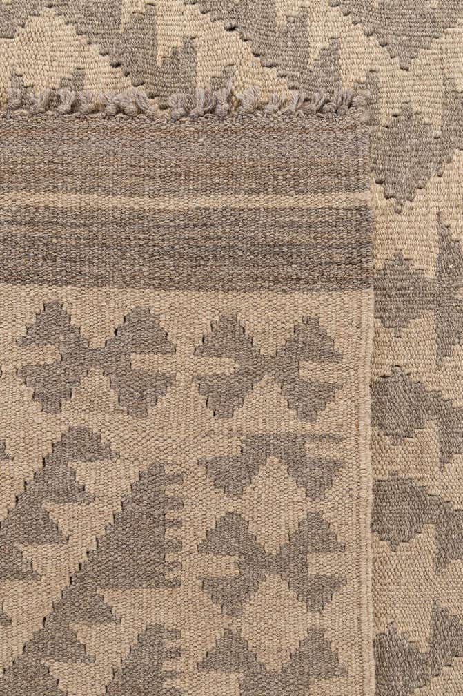 6' 8 x 9' 8 Hand Woven Kilim Maymana Wool Rug