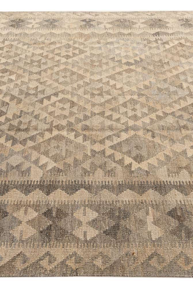 6' 9 x 9' 10 Hand Woven Kilim Maymana Wool Rug