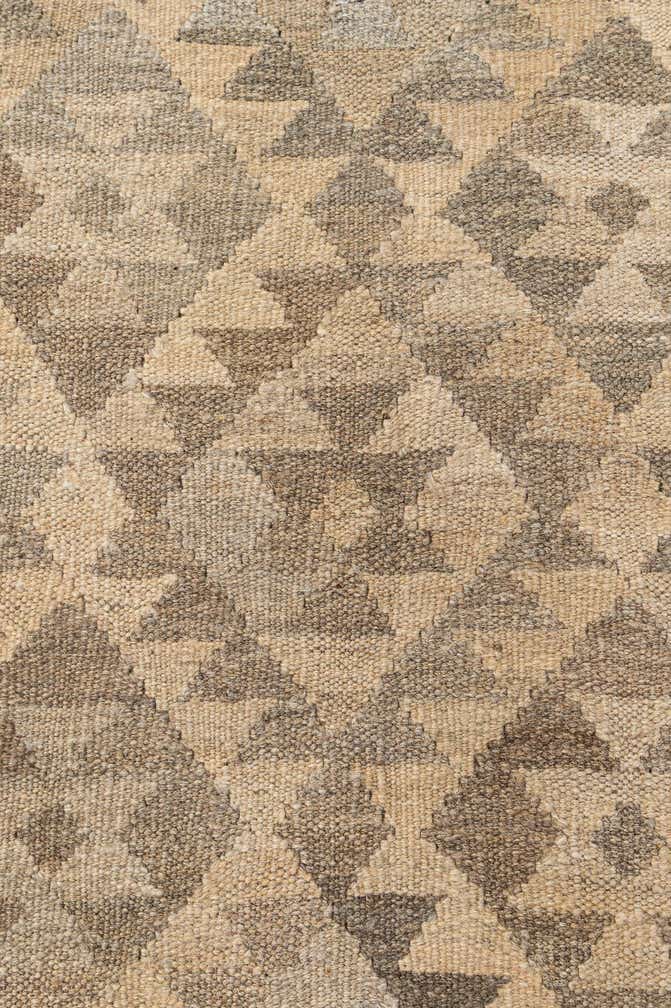 6' 9 x 9' 10 Hand Woven Kilim Maymana Wool Rug