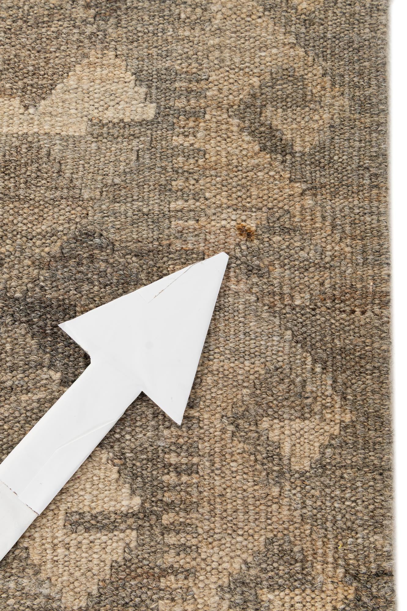 6' 9 x 9' 10 Hand Woven Kilim Maymana Wool Rug