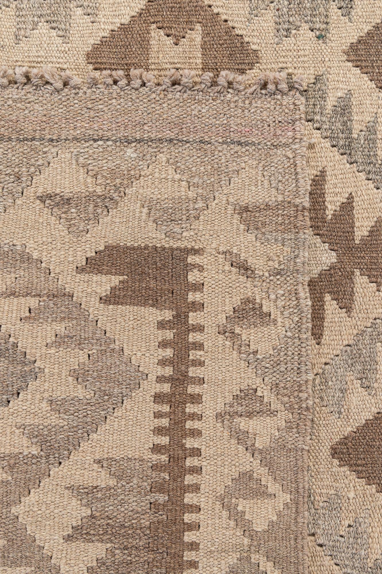 6' 5 x 9' 10 Hand Woven Kilim Maymana Wool Rug