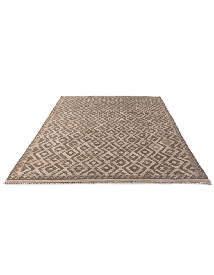 Detail image of 6' 6 x 10' Hand Woven Kilim Maymana Wool Rug