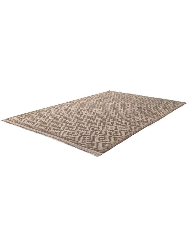 6' 6 x 10' Hand Woven Kilim Maymana Wool Rug