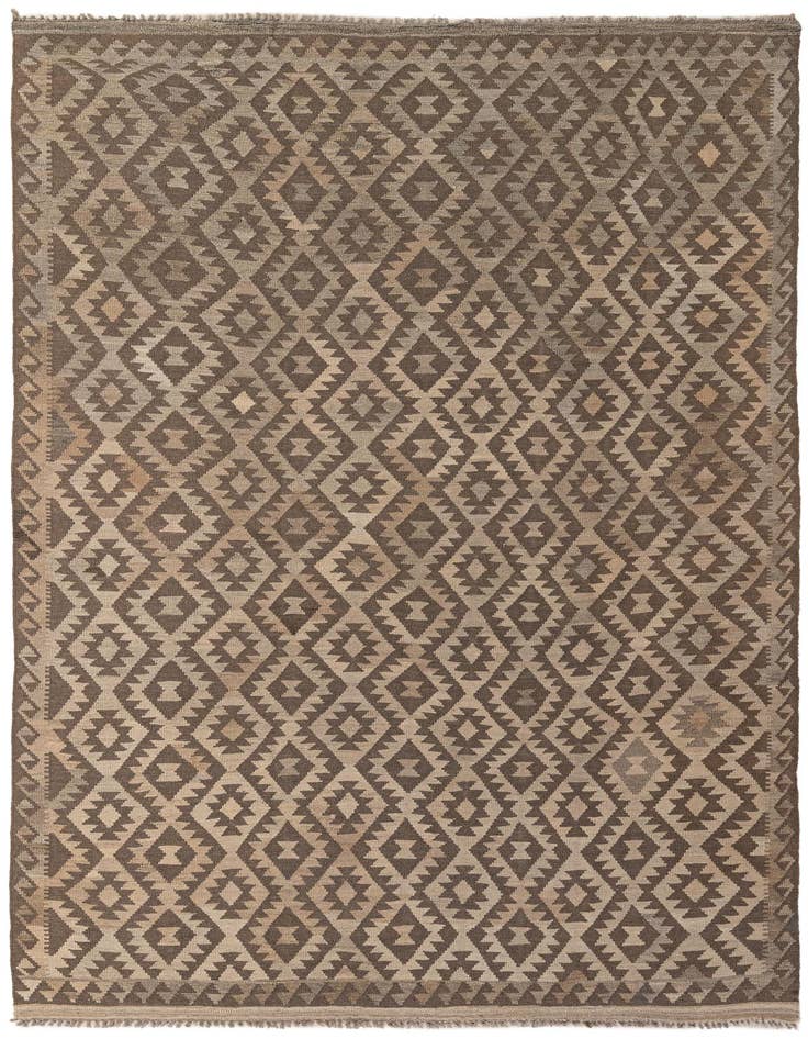 Detail image of 6' 6 x 10' Hand Woven Kilim Maymana Wool Rug