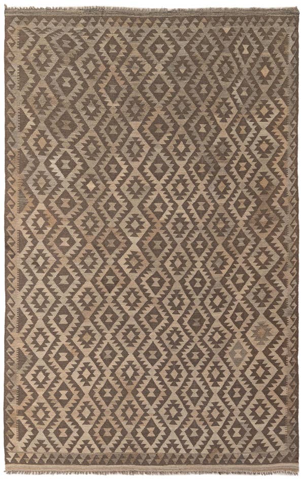 Detail image of 6' 6 x 10' Hand Woven Kilim Maymana Wool Rug