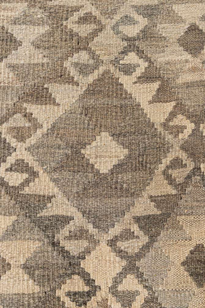 6' 10 x 9' 7 Hand Woven Kilim Maymana Wool Rug