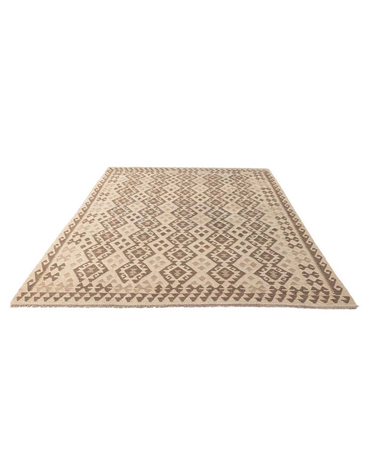 Detail image of 6' 10 x 9' 9 Hand Woven Kilim Maymana Wool Rug