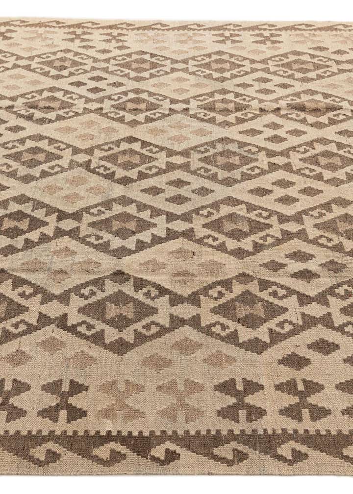 6' 10 x 9' 9 Hand Woven Kilim Maymana Wool Rug