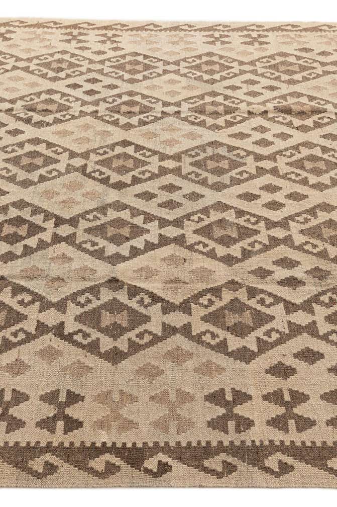6' 10 x 9' 9 Hand Woven Kilim Maymana Wool Rug