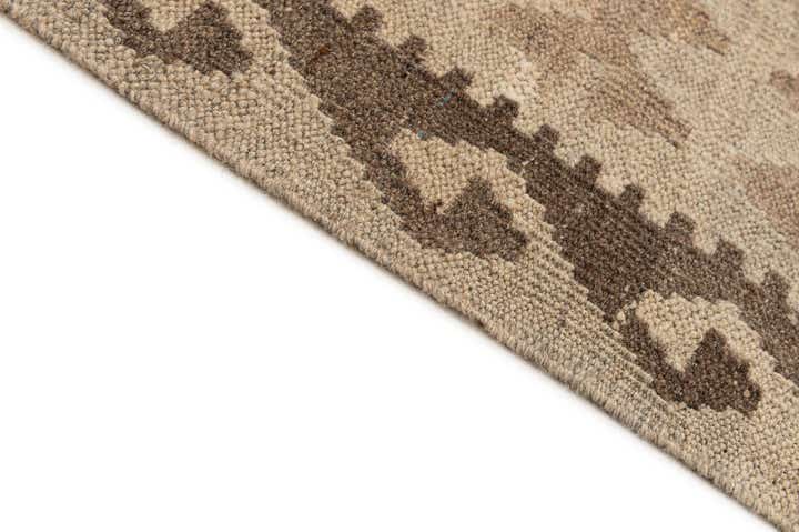 6' 10 x 9' 9 Hand Woven Kilim Maymana Wool Rug