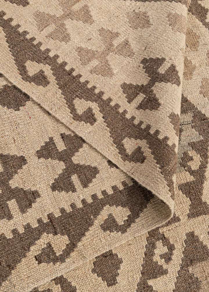 6' 10 x 9' 9 Hand Woven Kilim Maymana Wool Rug