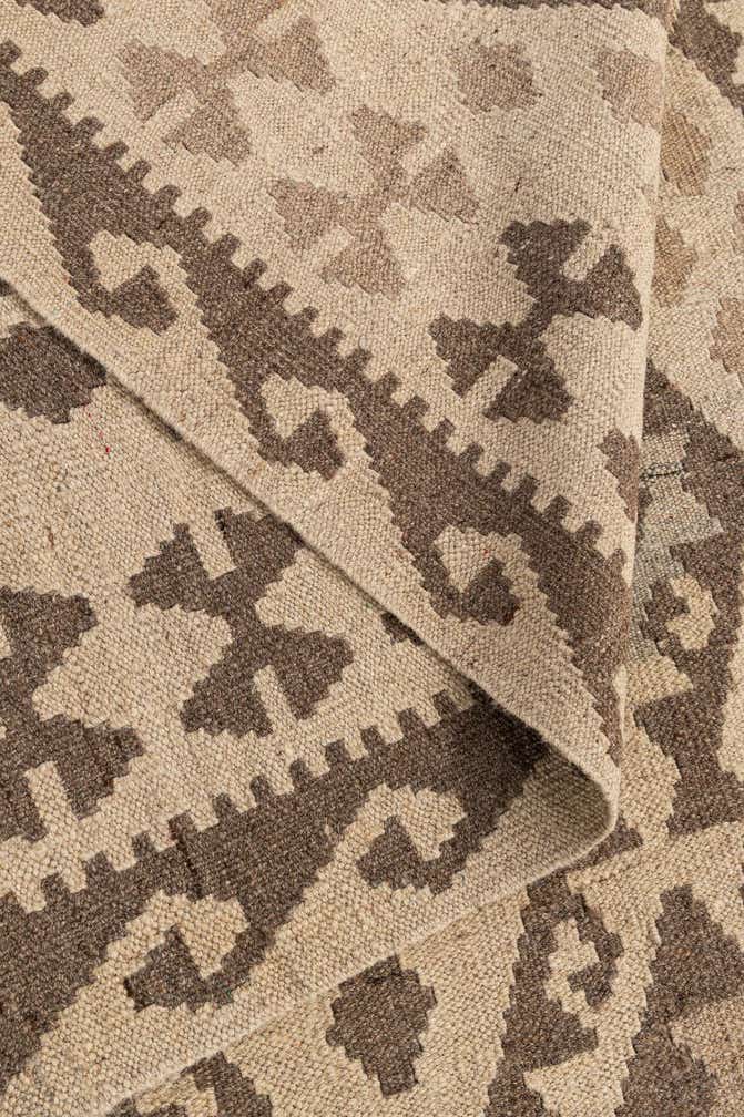 6' 10 x 9' 9 Hand Woven Kilim Maymana Wool Rug