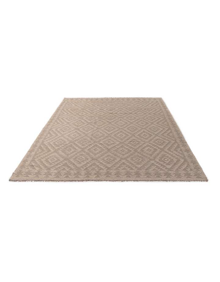 6' 11 x 9' 10 Hand Woven Kilim Maymana Wool Rug