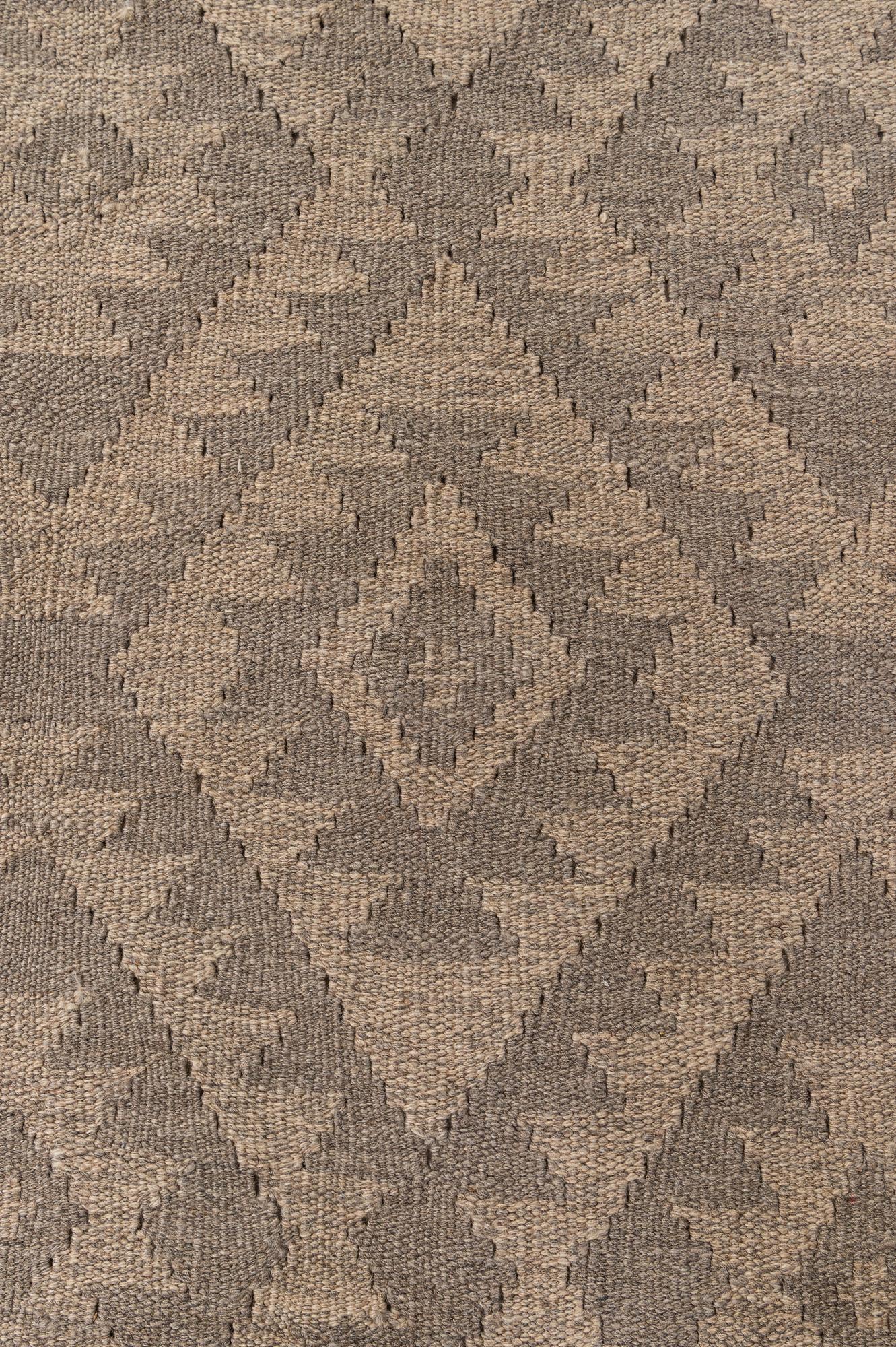 6' 11 x 9' 10 Hand Woven Kilim Maymana Wool Rug