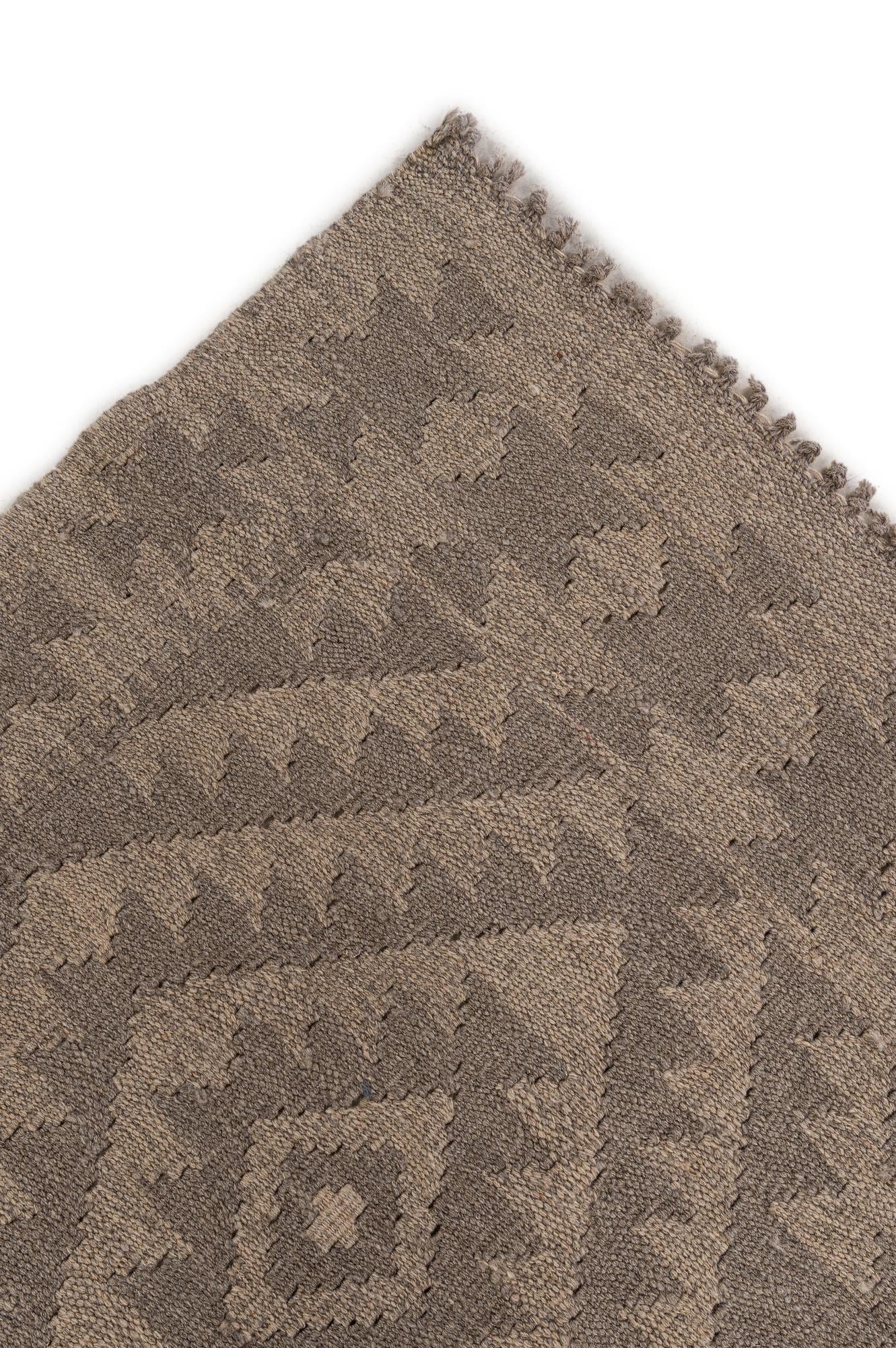 6' 11 x 9' 10 Hand Woven Kilim Maymana Wool Rug