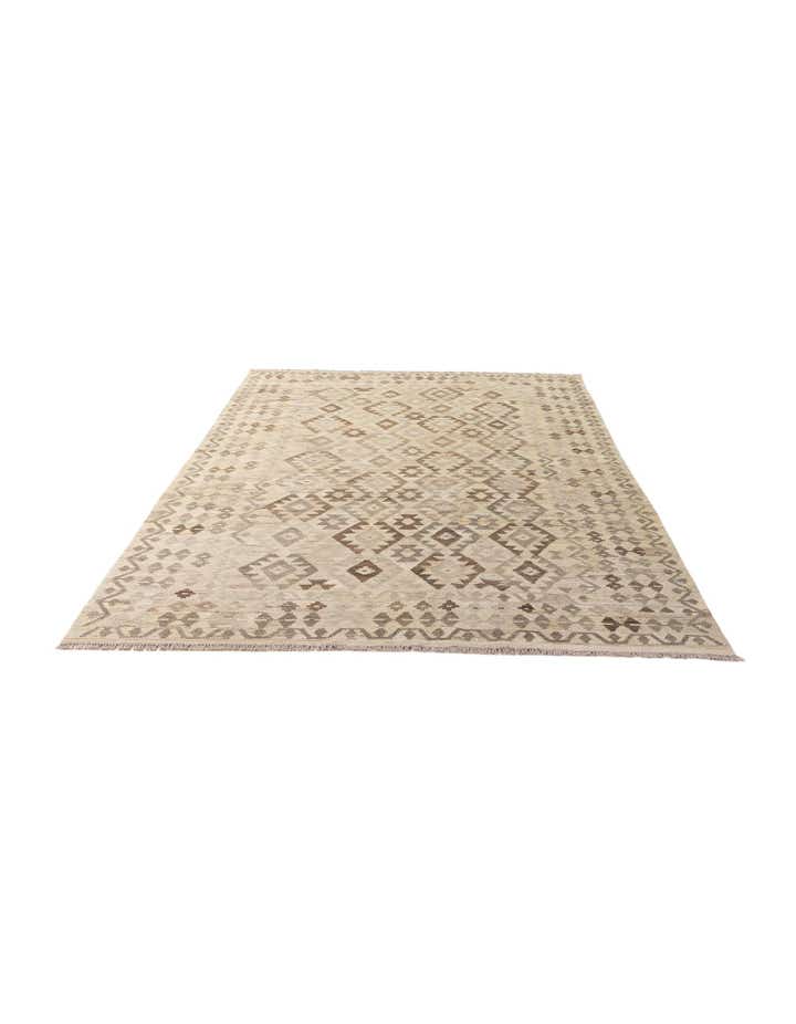 6' 10 x 9' 11 Hand Woven Kilim Maymana Wool Rug