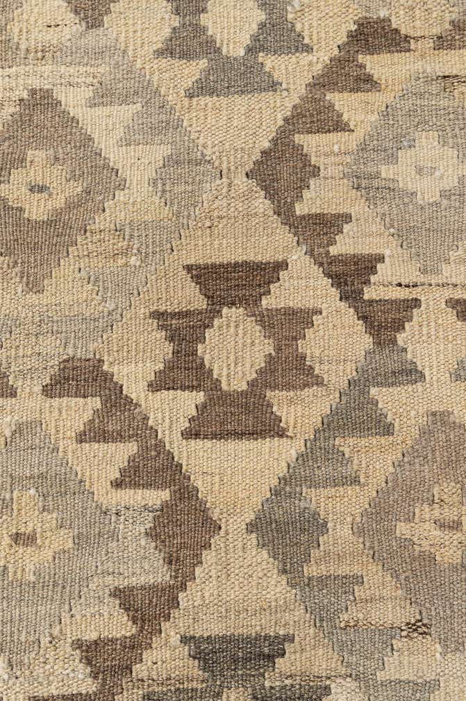 6' 10 x 9' 11 Hand Woven Kilim Maymana Wool Rug