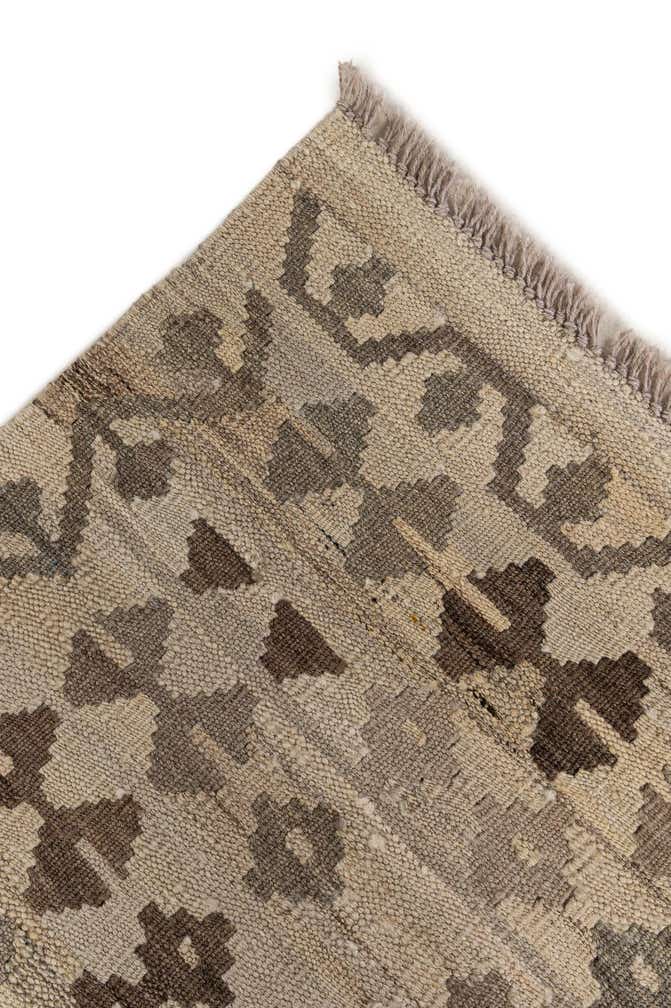 6' 10 x 9' 11 Hand Woven Kilim Maymana Wool Rug
