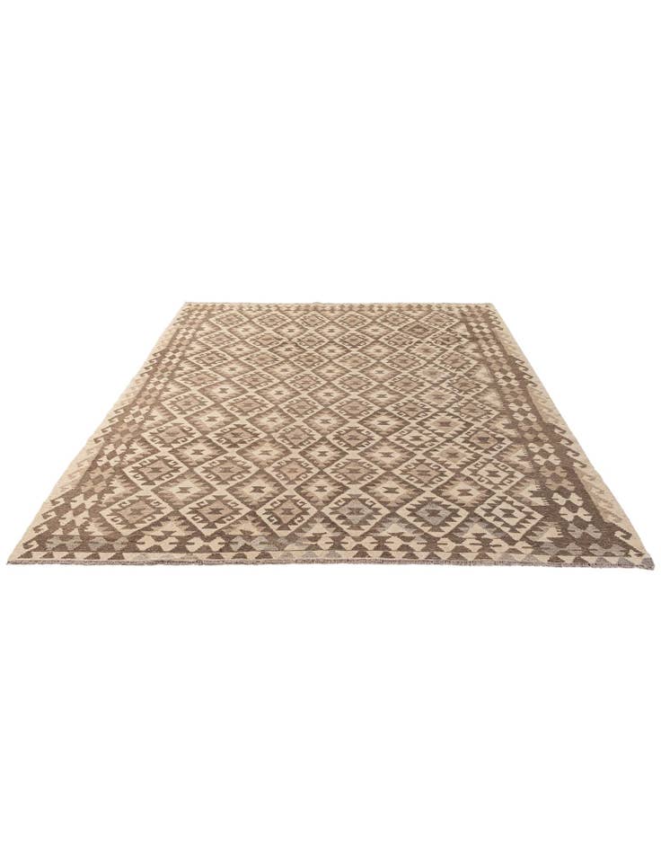 Detail image of 6' 11 x 9' 9 Hand Woven Kilim Maymana Wool Rug