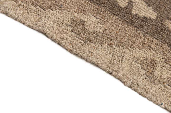 6' 11 x 9' 9 Hand Woven Kilim Maymana Wool Rug