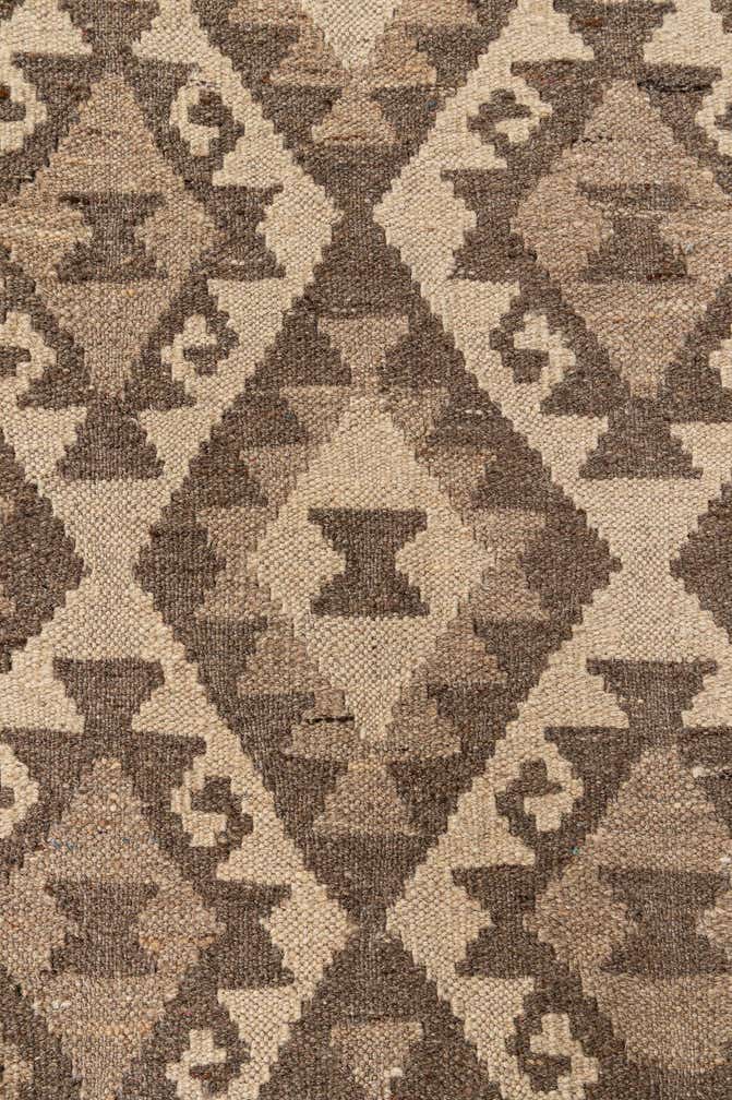 6' 11 x 9' 9 Hand Woven Kilim Maymana Wool Rug