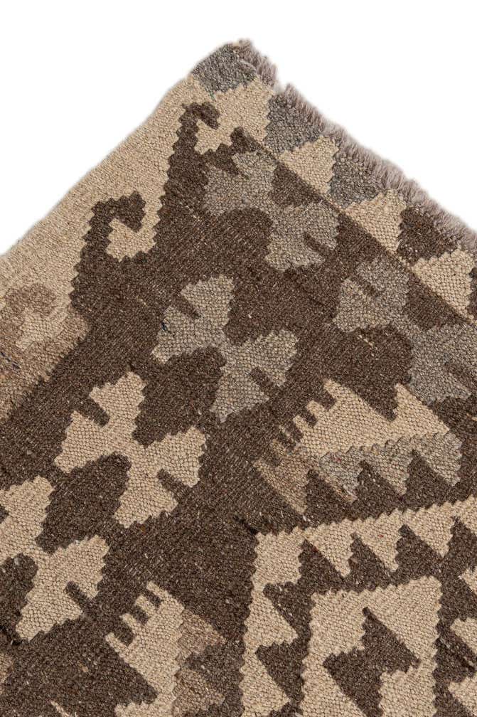 6' 11 x 9' 9 Hand Woven Kilim Maymana Wool Rug