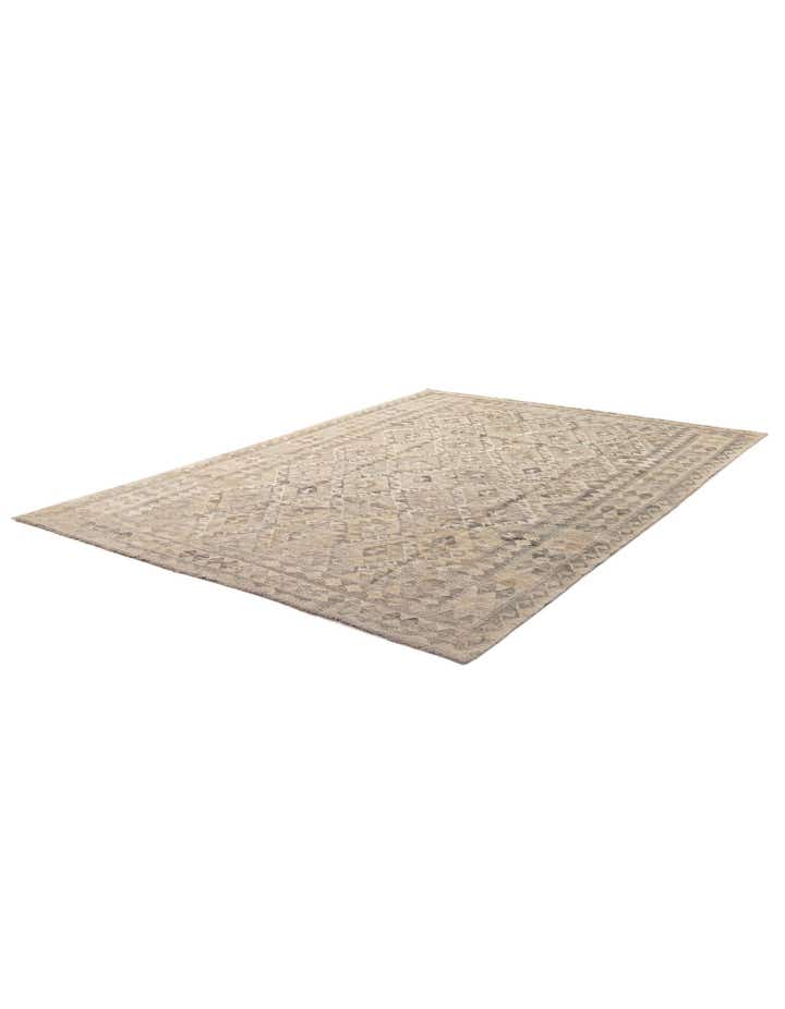6' 10 x 9' 10 Hand Woven Kilim Maymana Wool Rug