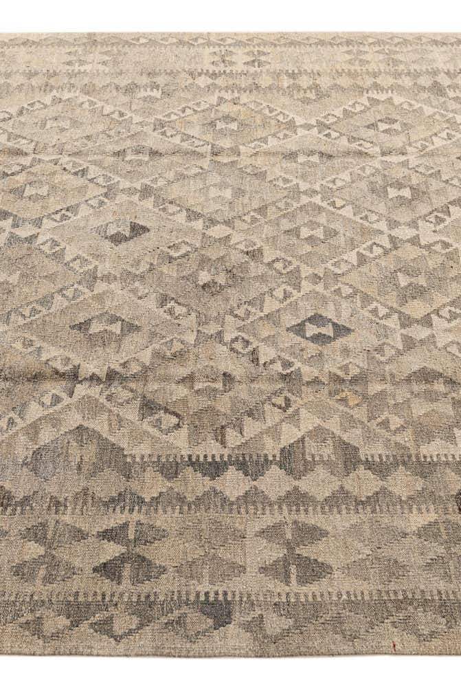 6' 10 x 9' 10 Hand Woven Kilim Maymana Wool Rug