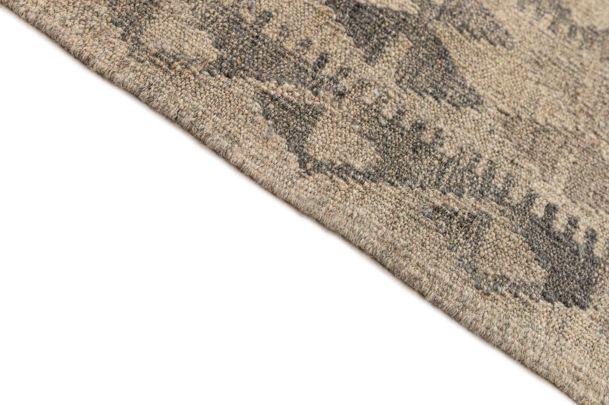 6' 10 x 9' 10 Hand Woven Kilim Maymana Wool Rug