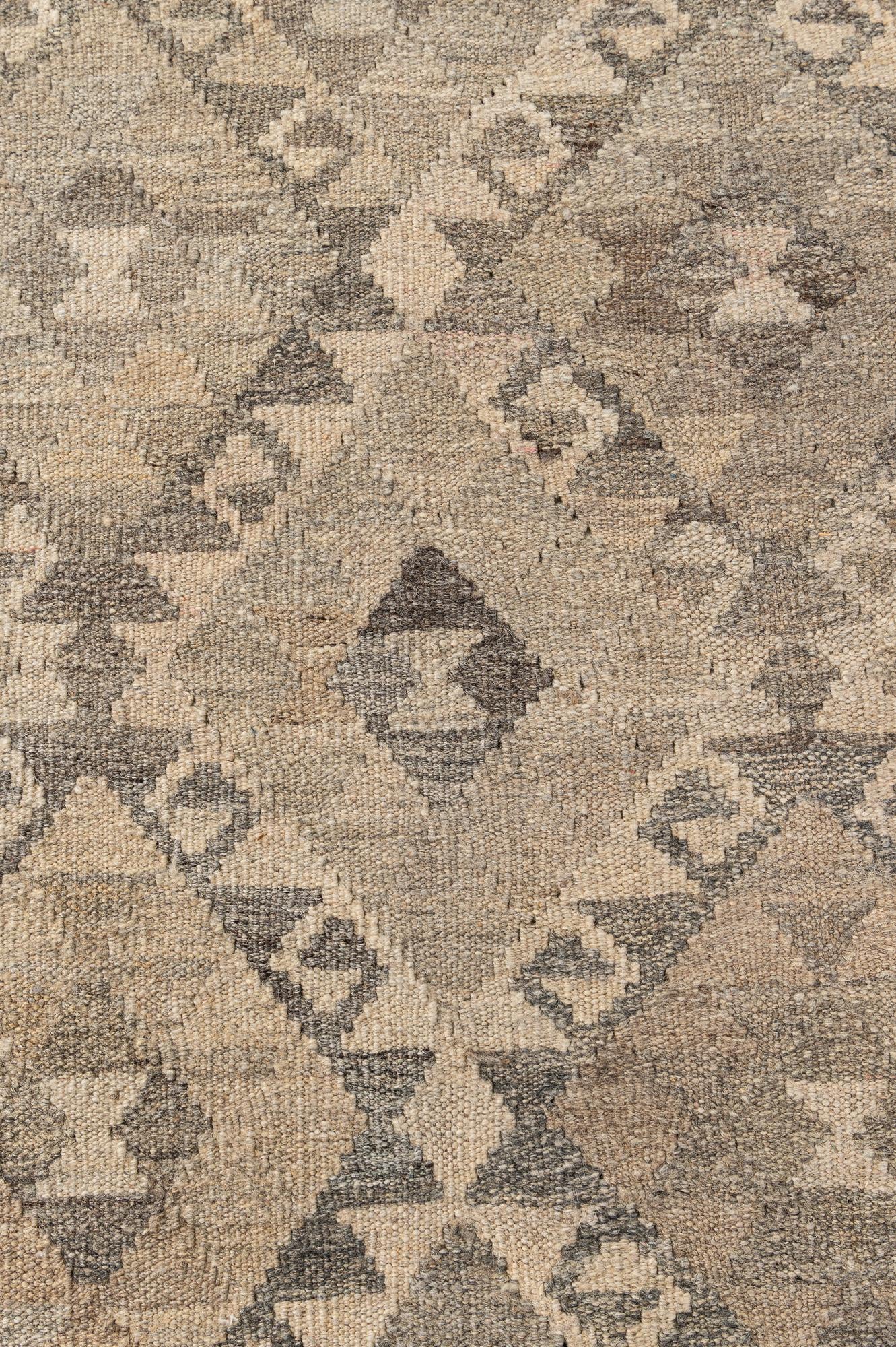 6' 10 x 9' 10 Hand Woven Kilim Maymana Wool Rug