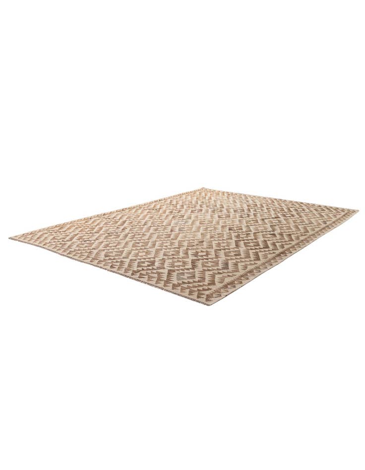 Detail image of 7' 1 x 9' 8 Hand Woven Kilim Maymana Wool Rug