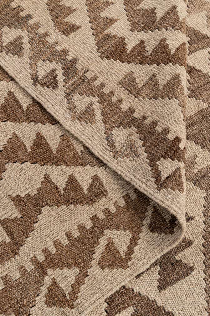 7' 1 x 9' 8 Hand Woven Kilim Maymana Wool Rug