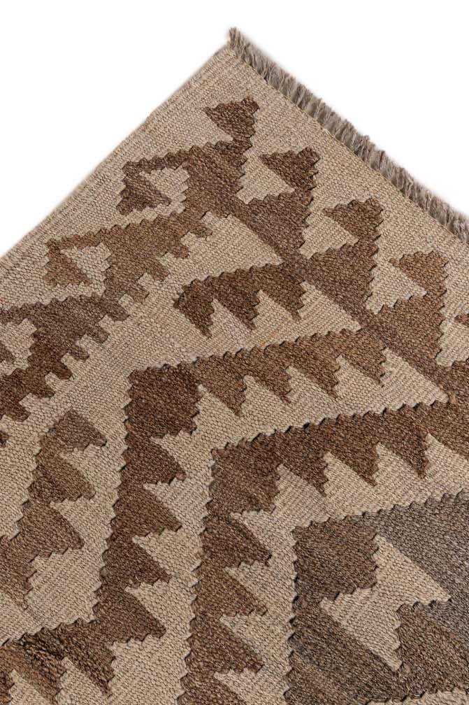 7' 1 x 9' 8 Hand Woven Kilim Maymana Wool Rug