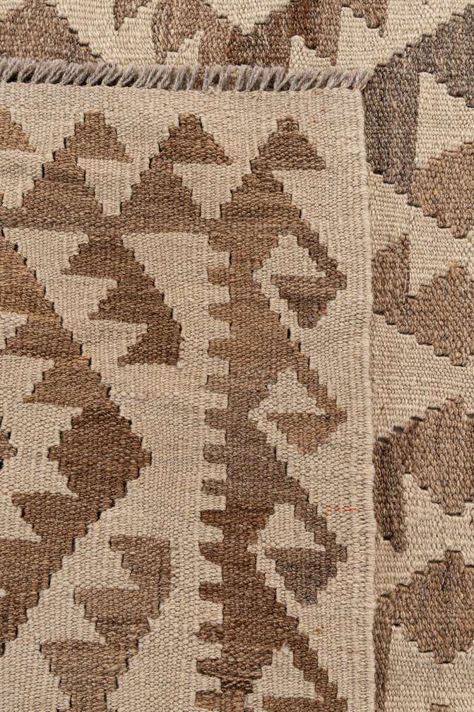 7' 1 x 9' 8 Hand Woven Kilim Maymana Wool Rug